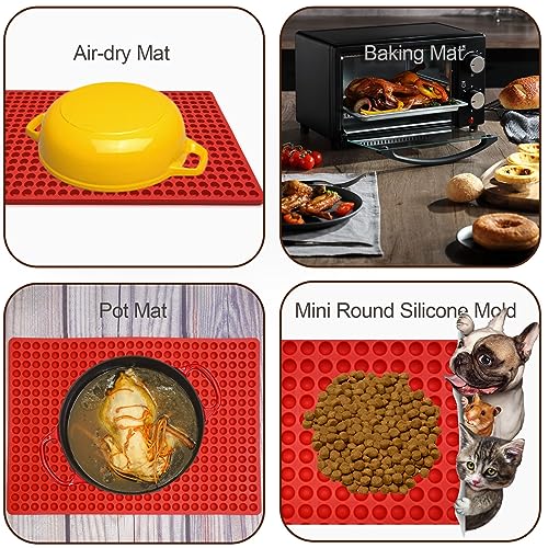Bongpuda 468-Cavity Mini Round Silicone Molds,Chocolate Drops Mold | Small Dog Treat maker |Semi Sphere Gummy Candy Molds,For Jelly, Candy, Gummy, Wax Melt Baking Pan - Image 4