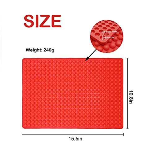 Bongpuda 468-Cavity Mini Round Silicone Molds,Chocolate Drops Mold | Small Dog Treat maker |Semi Sphere Gummy Candy Molds,For Jelly, Candy, Gummy, Wax Melt Baking Pan - Image 2