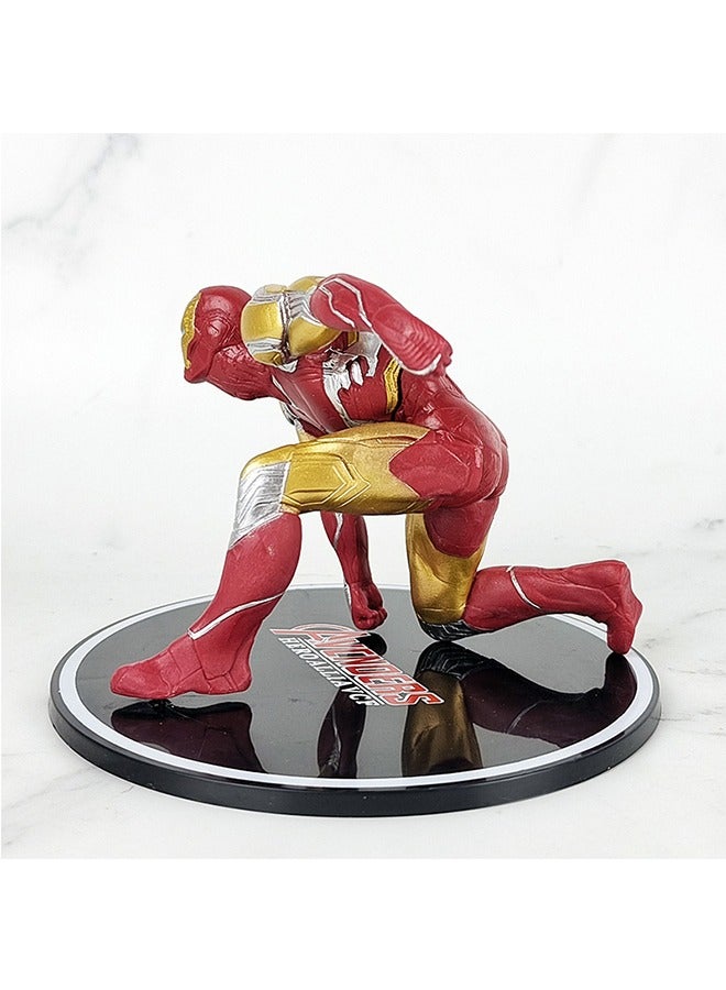 Iron Man Action Figure with Base, Collectible Model Statue Iron Man Figure Toy 13.5 x 9cm - Image 2
