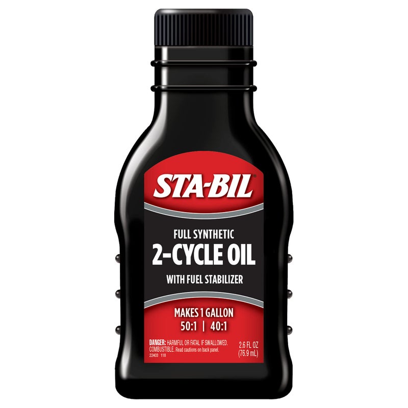 STA-BIL Full Synthetic 2-Cycle Oil - With Fuel Stabilizer For Up To 12 Months Protection - 1 Gallon Multi-Mix - 50:1/40:1 Mix Ratios - Low Smoke Formula, 2.6 fl. oz. (22403) - Image 1