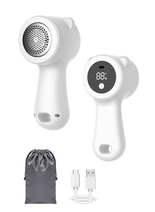 Fabric Shaver, Rechargeable Lint Remover Sweater Defuzzer, Digital Display Lints Shaver Fuzzs Pills Bobbles Trimmer for Clothes and Furniture - White - pzsku/Z5541FBC88C41E92DC2F0Z/45/_/1701786102/7a7e48a3-c560-4f19-b8ec-d0fe77c9fac1