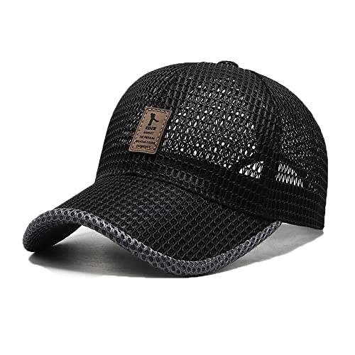 FASHIXD Summer Mesh Baseball Cap - Unisex Trucker Hat for Outdoor Sports and Running - 1-Black - Image 1