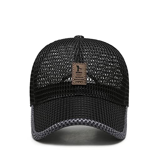 FASHIXD Summer Mesh Baseball Cap - Unisex Trucker Hat for Outdoor Sports and Running - 1-Black - Image 2