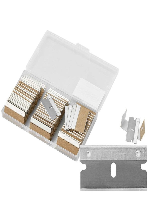 WEGAZ-100PCS Single Edge Razor Blades,Industrial Safety Razor Blades,Individually Packed, Used for Scrapers and Cutting Tools - Image 1