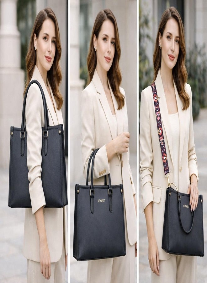 Keywest حقيبة يد نسائية من Keywest طراز Voyage Luxe | حقيبة كتف أنيقة للعمل | حقيبة يد نسائية | حقيبة كتف أنيقة | هدية مثالية للنساء | رمادي داكن - Image 2