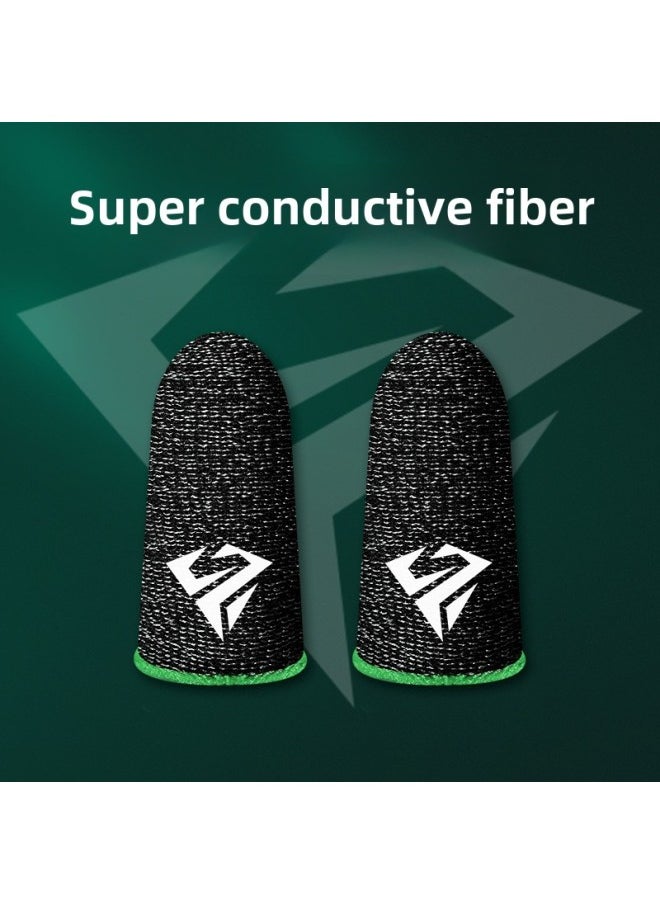 Beauenty Gaming Finger Sleeve Sweatproof Mobile Game FingerBreathable-Product Color:【Green】 Luxury E-Competition Level 【Not Going Out Of Domestic E-Commerce】】  - Image 1