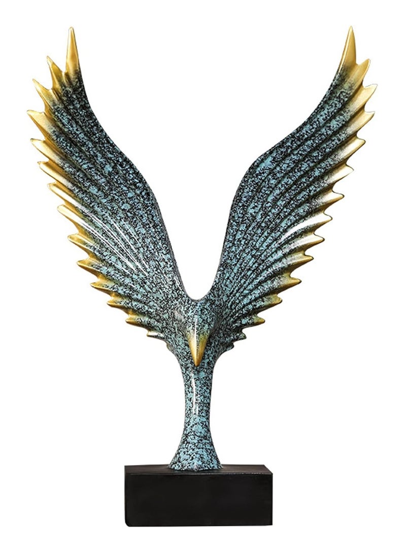 Resin Decorative Statues Simulated Abstract Open Wing Bird Statue Home Statues Animal Sculpture Wall Art Decoration Home Decor  - Image 1