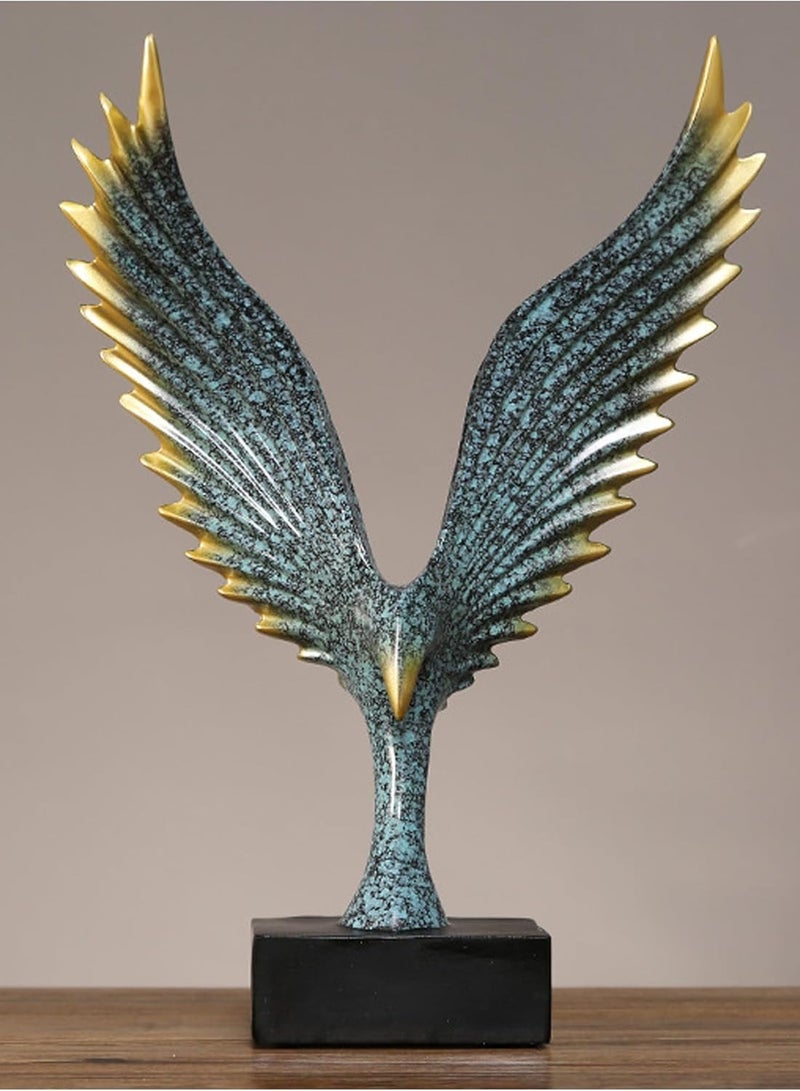 Resin Decorative Statues Simulated Abstract Open Wing Bird Statue Home Statues Animal Sculpture Wall Art Decoration Home Decor  - Image 2