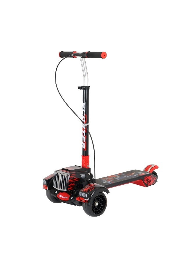 Scooter  Stylish Red 3-Wheel Kids Scooter with LED Lights & Cool Hero Design – Foldable & Adjustable for Ages 3+ - Image 2