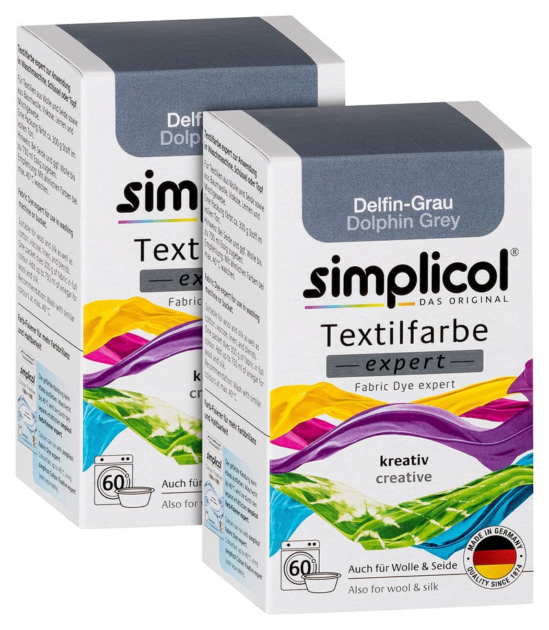 simplicol expert fabric paint for washing machine or manual colouring Tie Dye Recolour and Restore Your Fabrics and Clothes  Dolphin Gray