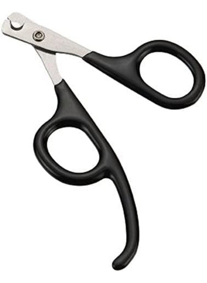 بت أدوات العناية بالحيوانات الأليفة مقص أظافر مع مساند للأصابع - مقص من الفولاذ المقاوم للصدأ لقص أظافر القطط والطيور - قطعة واحدة (قد يختلف اللون) - Image 2