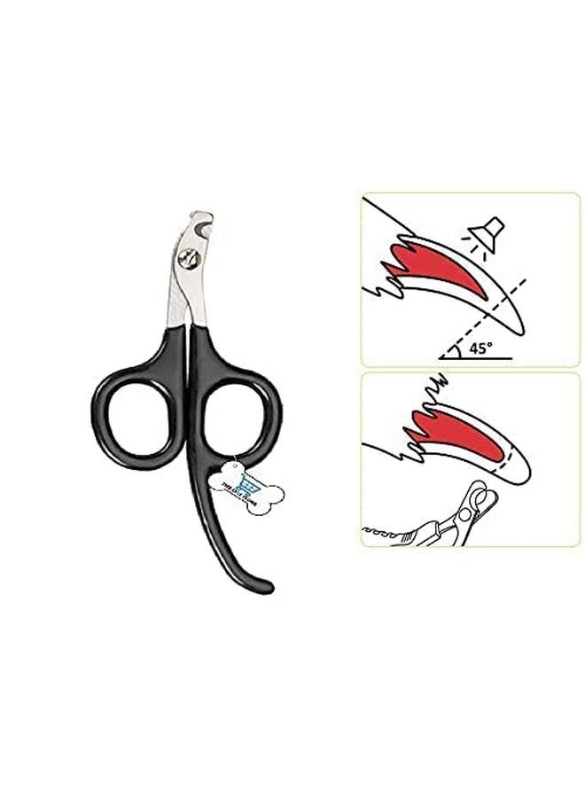 بت أدوات العناية بالحيوانات الأليفة مقص أظافر مع مساند للأصابع - مقص من الفولاذ المقاوم للصدأ لقص أظافر القطط والطيور - قطعة واحدة (قد يختلف اللون) - Image 4