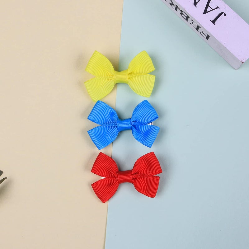 XIMA 70Piece 2inch Hair Bows for Baby Girls35colors in Pairs Grosgrain Boutique Solid Ribbon Mini Bows Alligator Clips for Newborn Girls Infants Toddlers - Image 5
