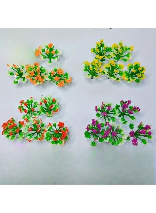 Artificial Trees 75 Piece Miniature Plastic Flowers Plants for Sand Table Models - Image 5