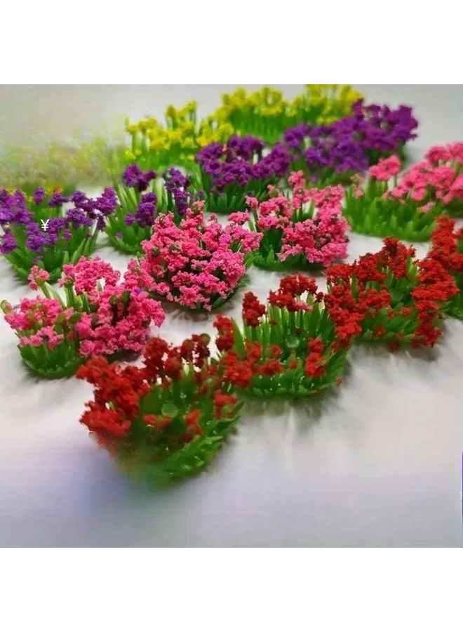 Artificial Trees 75 Piece Miniature Plastic Flowers Plants for Sand Table Models - Image 4
