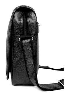 Bagneeds Crossbody Synthetic Leather Unisex Sling Bag for Multi-Purpose use | Black with White Strip |  - Image 5