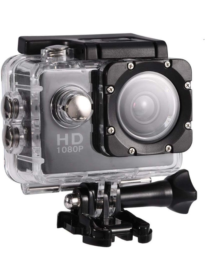 Generic Action Camera, 2.0 Inch Full HD 1080P Sports Camera, 30M Waterproof Underwater Camera, 16MP Anti-Shake Bike Camera, Mounting Accessories Kit for Diving/Bike/Climbing/Swimming - Image 1