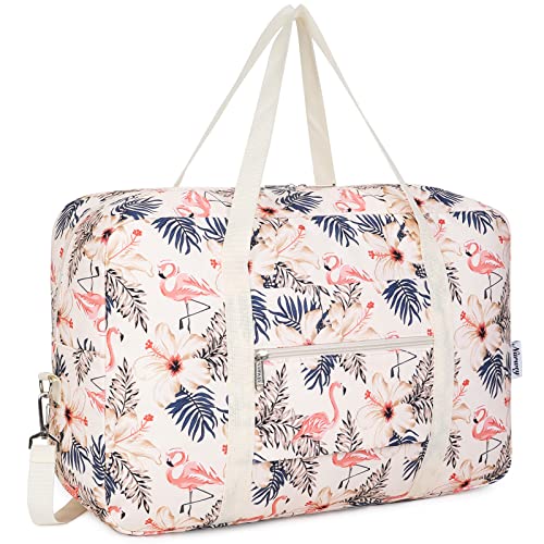 Narwey For Spirit Airlines Personal Item Bag 18x14x8 Foldable Travel Duffel Bag Tote Carry on Luggage Duffle Overnight for Women and Men (with Shoulder Strap)) - Image 1