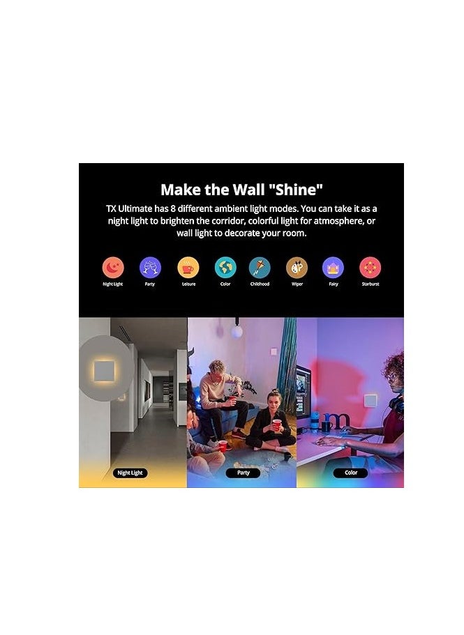 SONOFF SONOFF T5 3 Gang WiFi Smart Touch Light Switch, 2-Way Wireless Wall Light Switch, Full Touch, LED, Doorbell Smart Touch Switch, Compatible with Alexa, Google Home, 15A/3600W  - Image 5