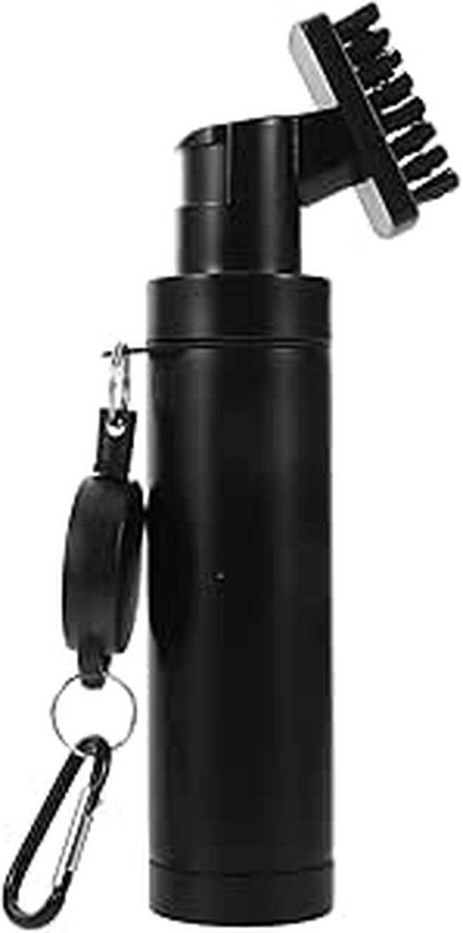 Golf Club Cleaner Brush Set Black With Water Bottle Groove Brush Retainer Clip - Image 1