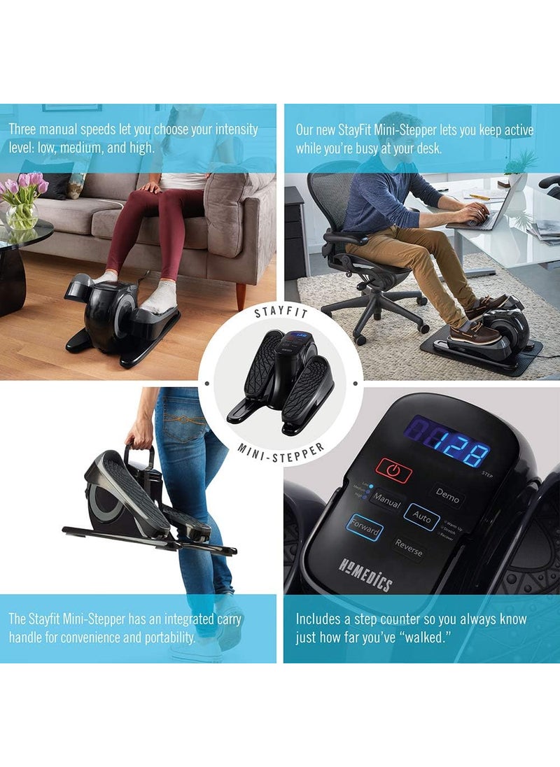 HoMedics Homedics StayFit MiniStepper  Fitness Step Machine with Mat and Preset Exercise Programs  Portable Stair Stepper Perfect for Home Office  - Image 4