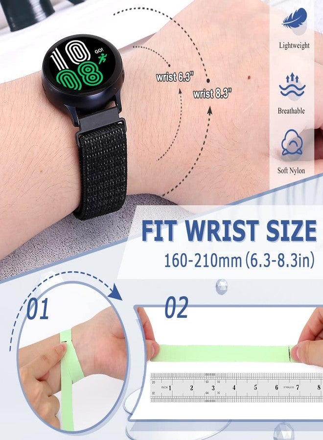 AVOD 22mm Nylon Sport Quick Release Replacement Bands Compatible with Ticwatch Pro/Galaxy Watch3 45mm/Galaxy 46mm, Gear S3 Frontier/Classic (Black White, 22mm) - Image 5