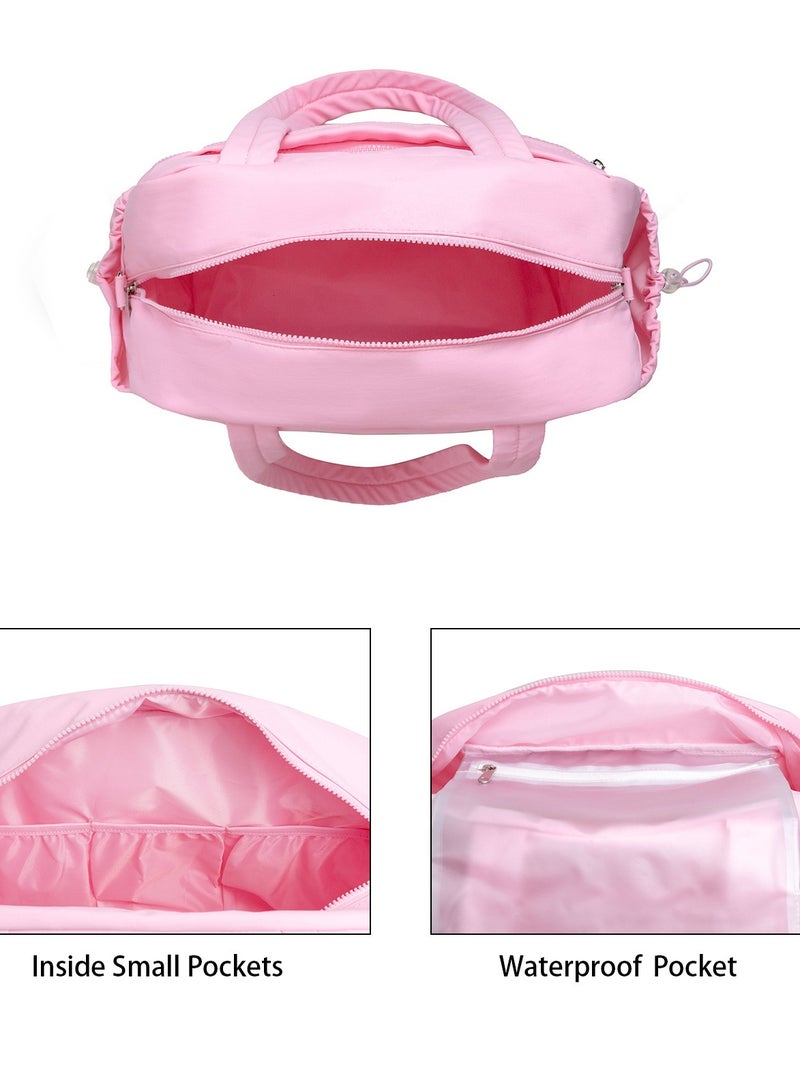 Generic Stylish Pink Gym Bag for Women – 1pc Spacious Fitness Tote with Multiple Pockets - Image 5