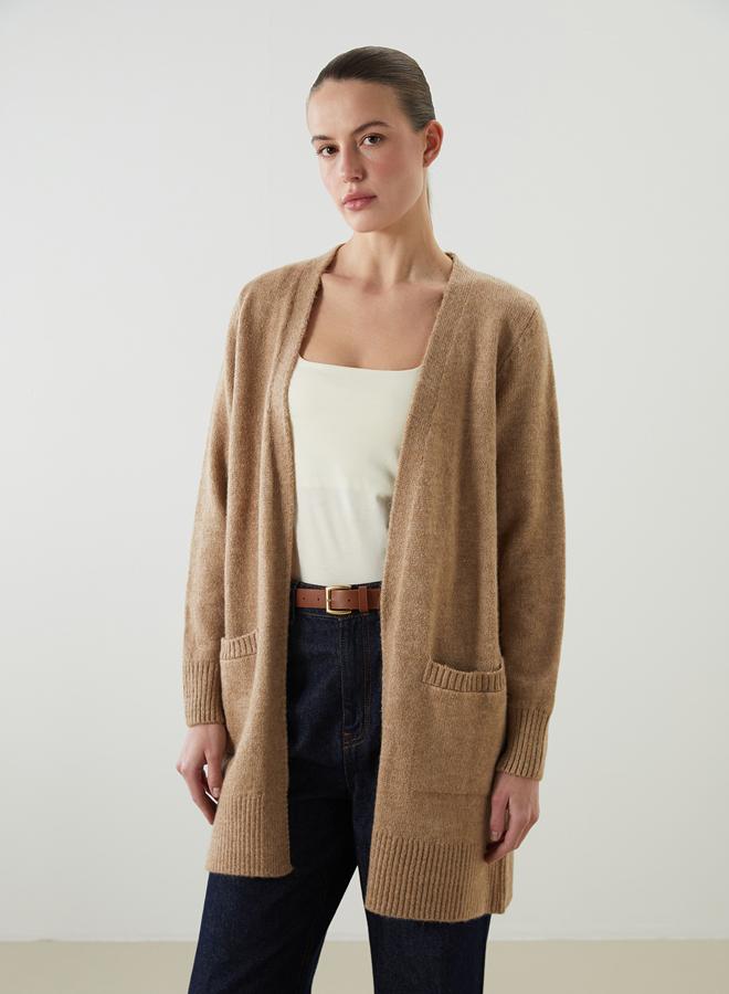 LC WAIKIKI كارديجان نسائي محبوك بياقة شال - Image 1