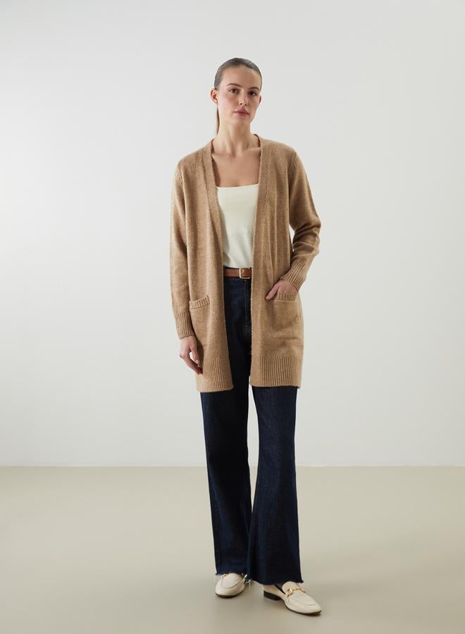 LC WAIKIKI كارديجان نسائي محبوك بياقة شال - Image 3