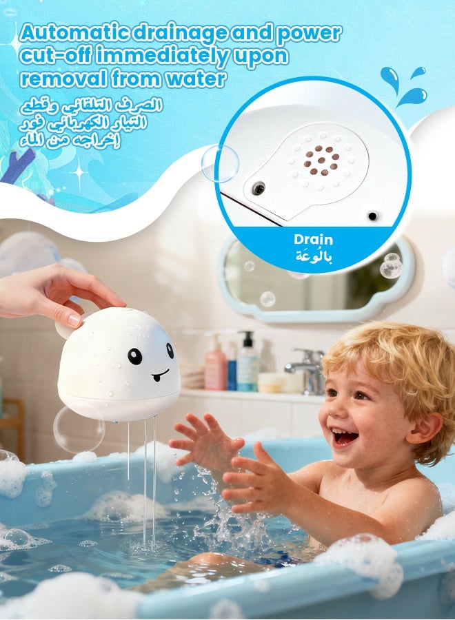 nafas Bath Toys Light Up Bath Toys Whale Bath Toy Sprinkler, Spary Water Whale Bath Toy Suitable for Birthday Shower Gifts for Boys Girlds - Image 5