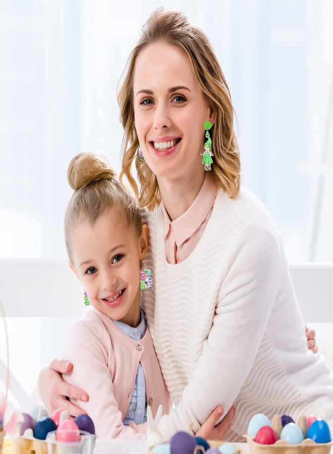 INENIMARTJ Easter Earring Bunny Rabbit Eggs Gnome Drop Dangle Earrings Acrylic Easter Animal Earrings Holiday Jewelry for Women (HP) - Image 3