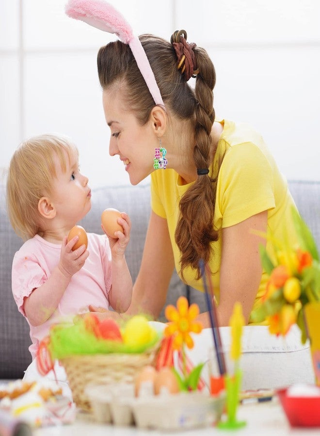 INENIMARTJ Easter Earring Bunny Rabbit Eggs Gnome Drop Dangle Earrings Acrylic Easter Animal Earrings Holiday Jewelry for Women (HP) - Image 4