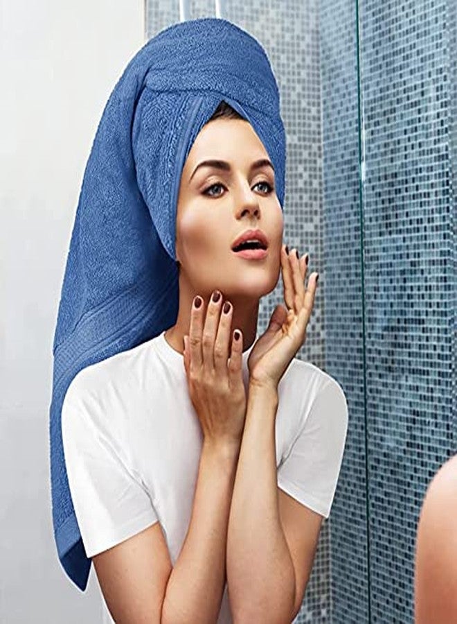 SIMPLI-MAGIC Bath Towels Set, 2 Bath Towels, 2 Hand Towels, and 6 Washcloths (10 Piece Set), Ring Spun Cotton Highly Absorbent Towels for Bathroom, Shower Towel (Blue) - Image 4