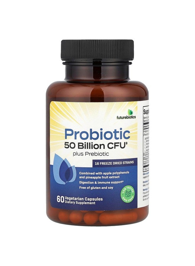 Futurebiotics Probiotic Plus Prebiotic, 60 Vegetarian Capsules - Image 1