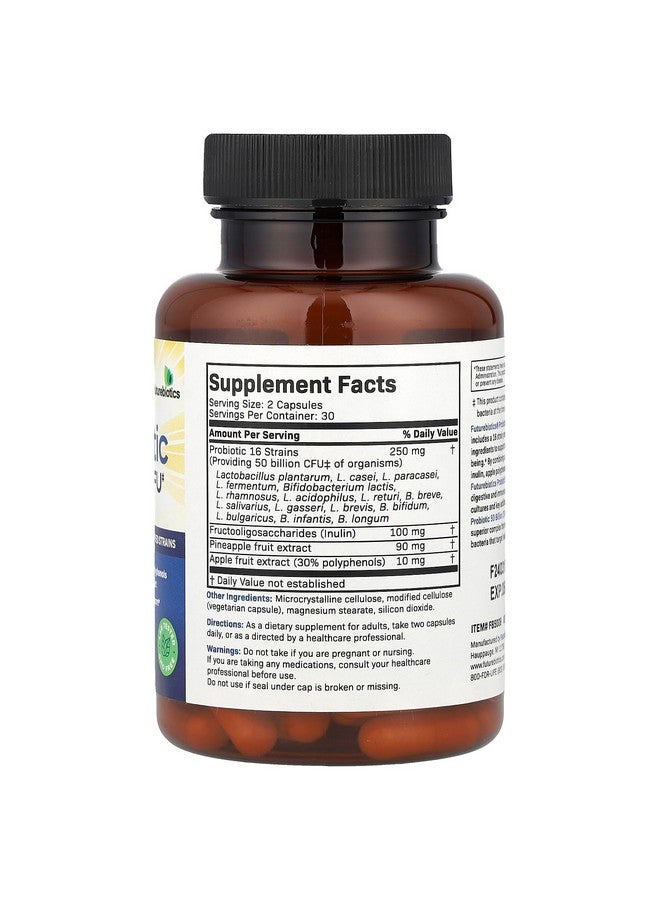 Futurebiotics Probiotic Plus Prebiotic, 60 Vegetarian Capsules - Image 2
