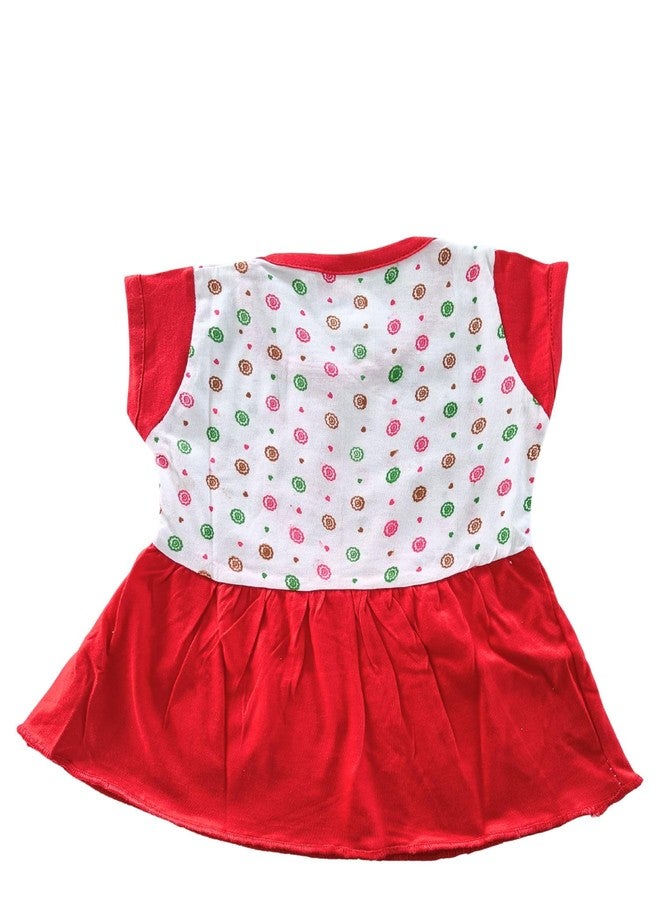 SUNUO Baby Girl Cotton A-Line Frock with Pant Combo (Pack of 3) (in, Age, 3 Months, 6 Months, Regular, RBO-3) Multicolour - Image 4