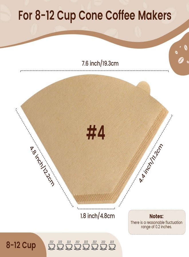 Clinuse Coffee Filters #4 Compatible with Ninja Coffee Maker, 160Pcs Clinuse Disposable Cone Paper Filters, Replacement Filters - Image 3