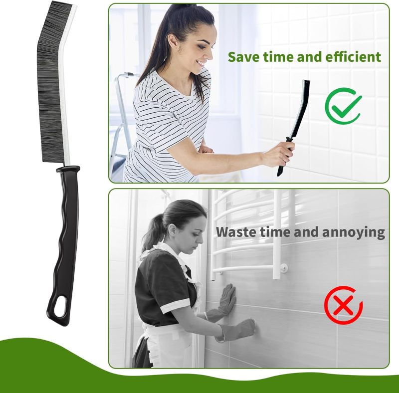 Crevice Cleaning Brush,8 Pcs Multifunctional Cleaning Brush Tools,Hard Bristle Crevice Cleaning Brush,Crevice Cleaning Brushes for Household Use Bathroom Tiles Kitchen Practical and Durable - Image 4