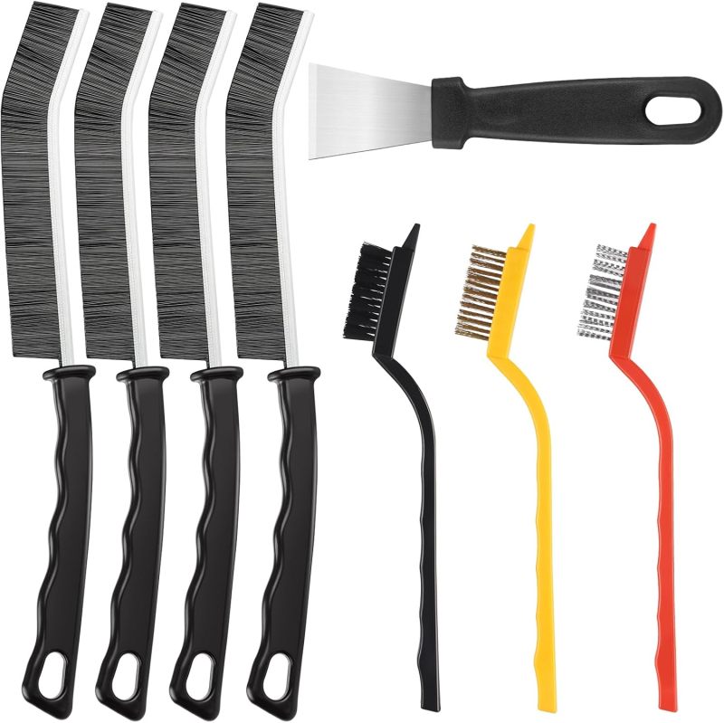 Crevice Cleaning Brush,8 Pcs Multifunctional Cleaning Brush Tools,Hard Bristle Crevice Cleaning Brush,Crevice Cleaning Brushes for Household Use Bathroom Tiles Kitchen Practical and Durable - Image 2
