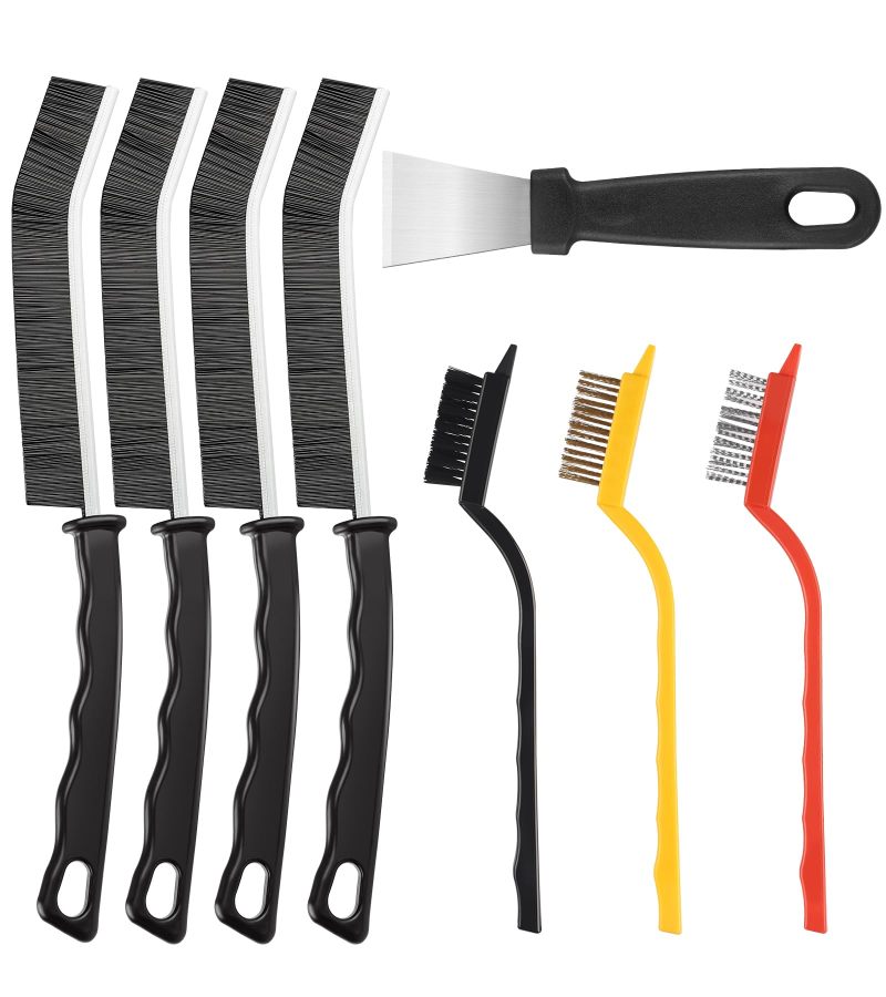 Crevice Cleaning Brush,8 Pcs Multifunctional Cleaning Brush Tools,Hard Bristle Crevice Cleaning Brush,Crevice Cleaning Brushes for Household Use Bathroom Tiles Kitchen Practical and Durable - Image 1