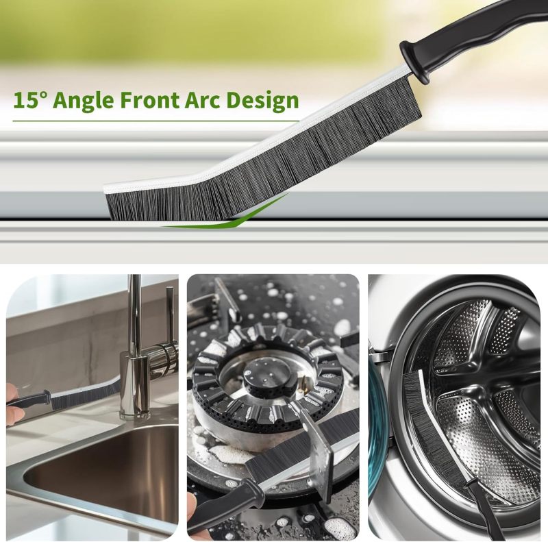 Crevice Cleaning Brush,8 Pcs Multifunctional Cleaning Brush Tools,Hard Bristle Crevice Cleaning Brush,Crevice Cleaning Brushes for Household Use Bathroom Tiles Kitchen Practical and Durable - Image 3