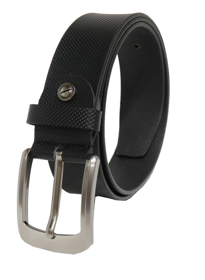 LAVERI LEATHER GENUINE LEATHER 40 MM FORMAL AND CASUAL BLACK BELT FOR MENS - Image 4