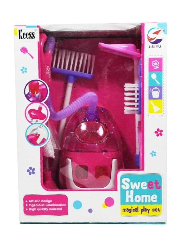 سويت هوم لعبة مكنسة كهربائية للأطفال مع ضوء – مجموعة تنظيف Sweet Home - Image 1
