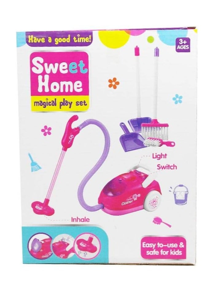 سويت هوم لعبة مكنسة كهربائية للأطفال مع ضوء – مجموعة تنظيف Sweet Home - Image 4