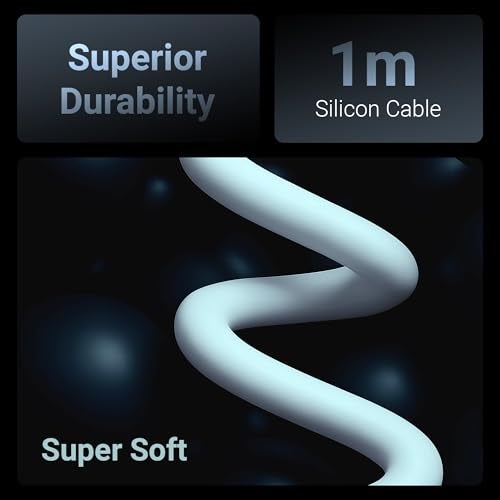Zebronics Wattz 60CC2 Type-C to Type-C Soft Silicone Cable, PD 60W, 1 Meter, Durable, Charge & Sync, Rapid Charging, For Laptops, Tablets, Mobiles (Blue) - Image 5
