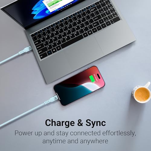 Zebronics Wattz 60CC2 Type-C to Type-C Soft Silicone Cable, PD 60W, 1 Meter, Durable, Charge & Sync, Rapid Charging, For Laptops, Tablets, Mobiles (Blue) - Image 4
