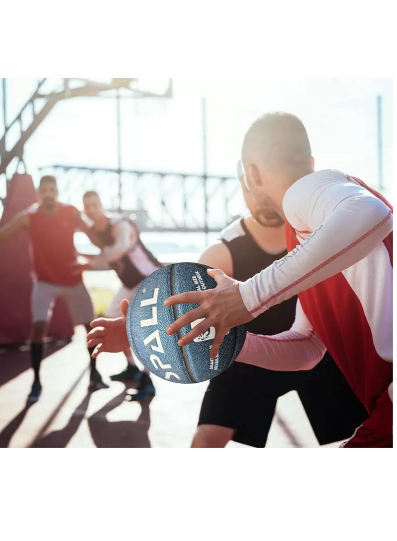Spall Basketball Size 7 Indoor/Outdoor Official Regulation Size Streetball Rubber Basketball Deep Channel Construction Made For Unisex Men And Women Youth And Adult For Professional Training And Games - Image 4