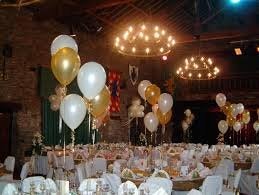 Evisha HD Big Size 50 pcs Metallic | Latex Balloons | Theme Party, Party Decoration | Birthday Party Balloons | Balloons for Party Decoration (White Golden) - Image 2