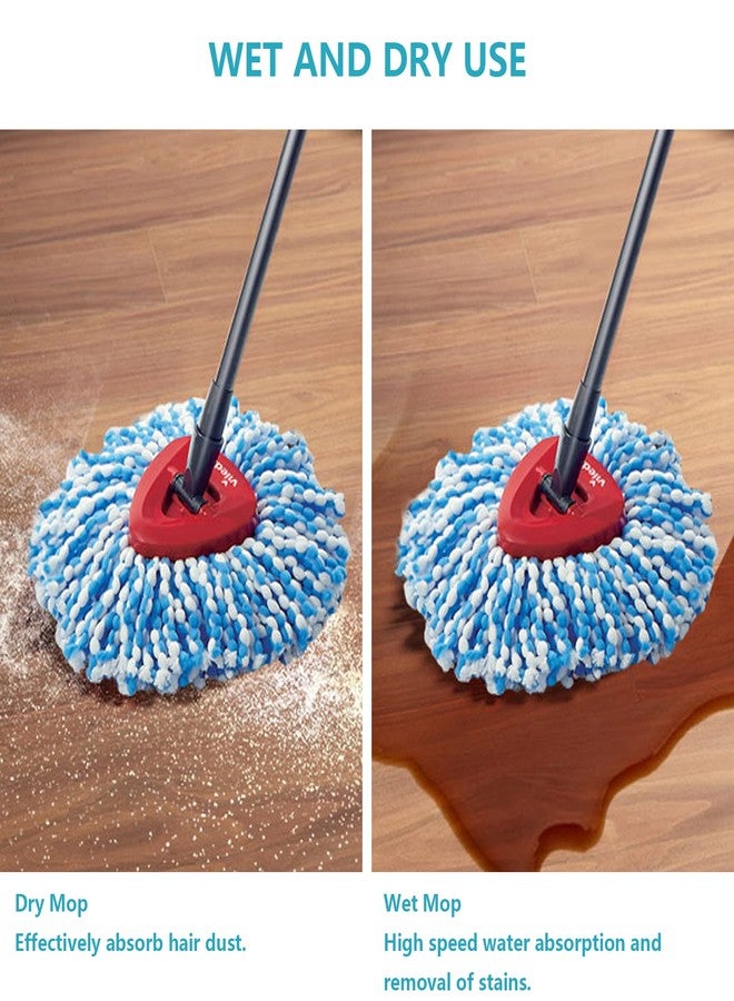 HANZENMA Spin Mop Replacement Head Compatible with O-Ceda 2-Tank Dual System RinseClean Microfiber Spin mop Refill for O Ceda Mop Replace Head (4 Pack) - Image 4