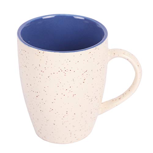 Saavre Diana Series Coffee Mug - Ceramic Set of 2 (280ml) Handcrafted Design Tea Cups Set of 2 Stackable, Chip Resistant, with Handles Large Serving Coffee Cup, Fiona (Inner Color May Vary) - Image 5